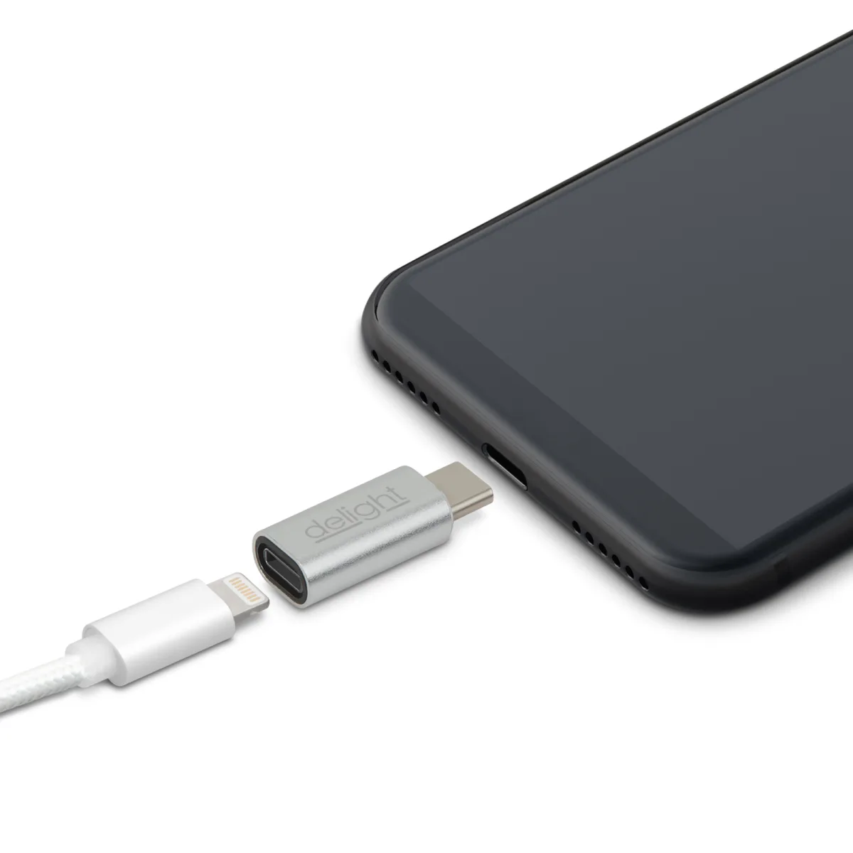 Adaptor USB Type C la Lightning pentru incarcare rapida 5A compatibil iPhone si dispozitive USB C
