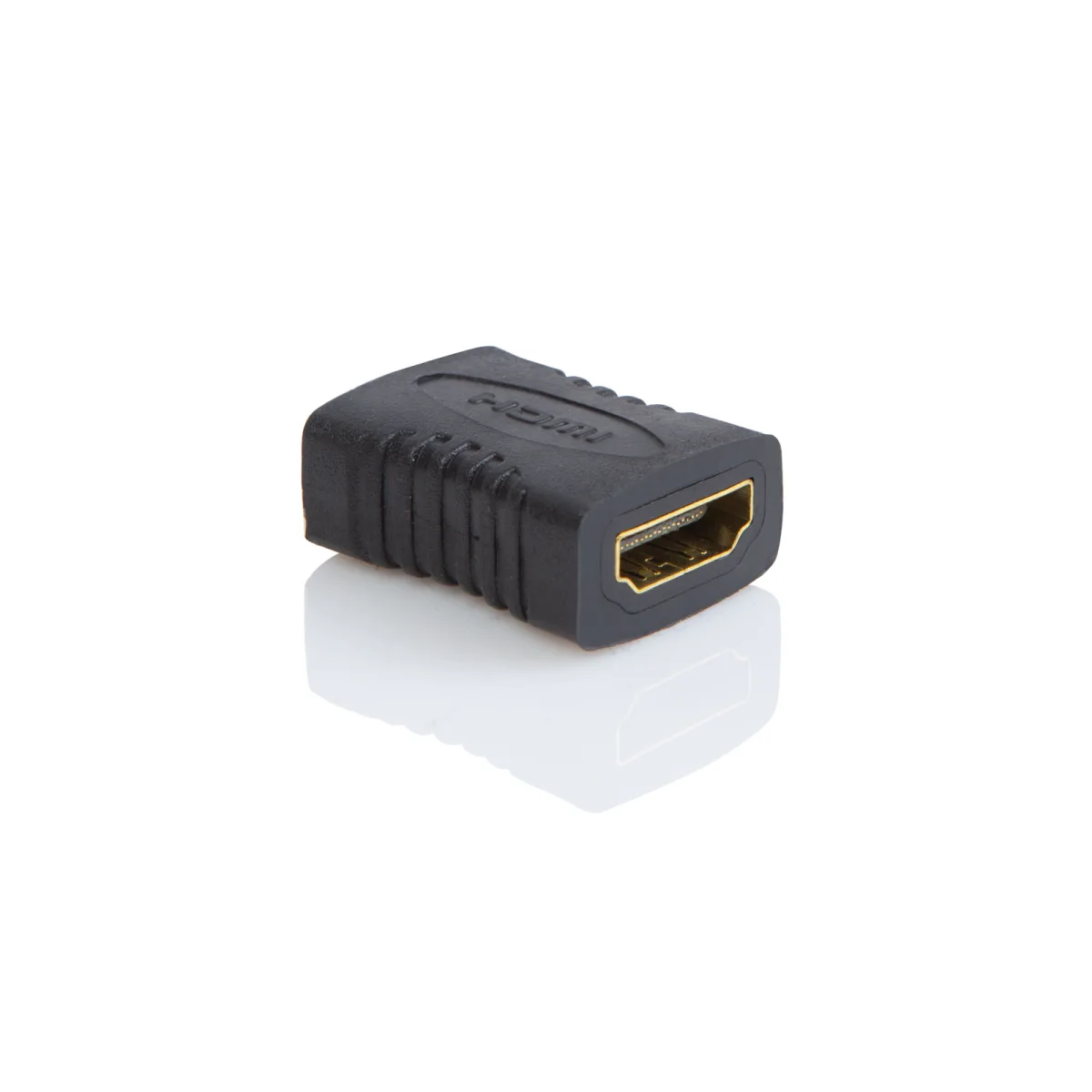 Adaptor HDMI Mama-Mama, Conector Prelungitor HDMI cu Contacte Aurite, Negru, 1 Buc