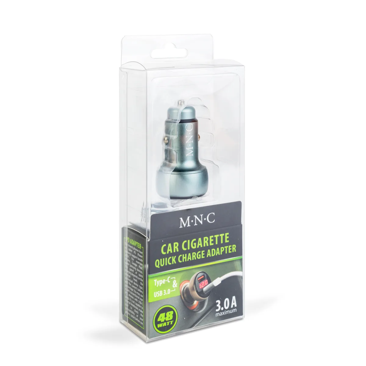 Trabuc de masina bricheta adaptor cu tip- C PD și priză USB, încărcare rapidă - indicator de tensiune - 48W - imagine 4