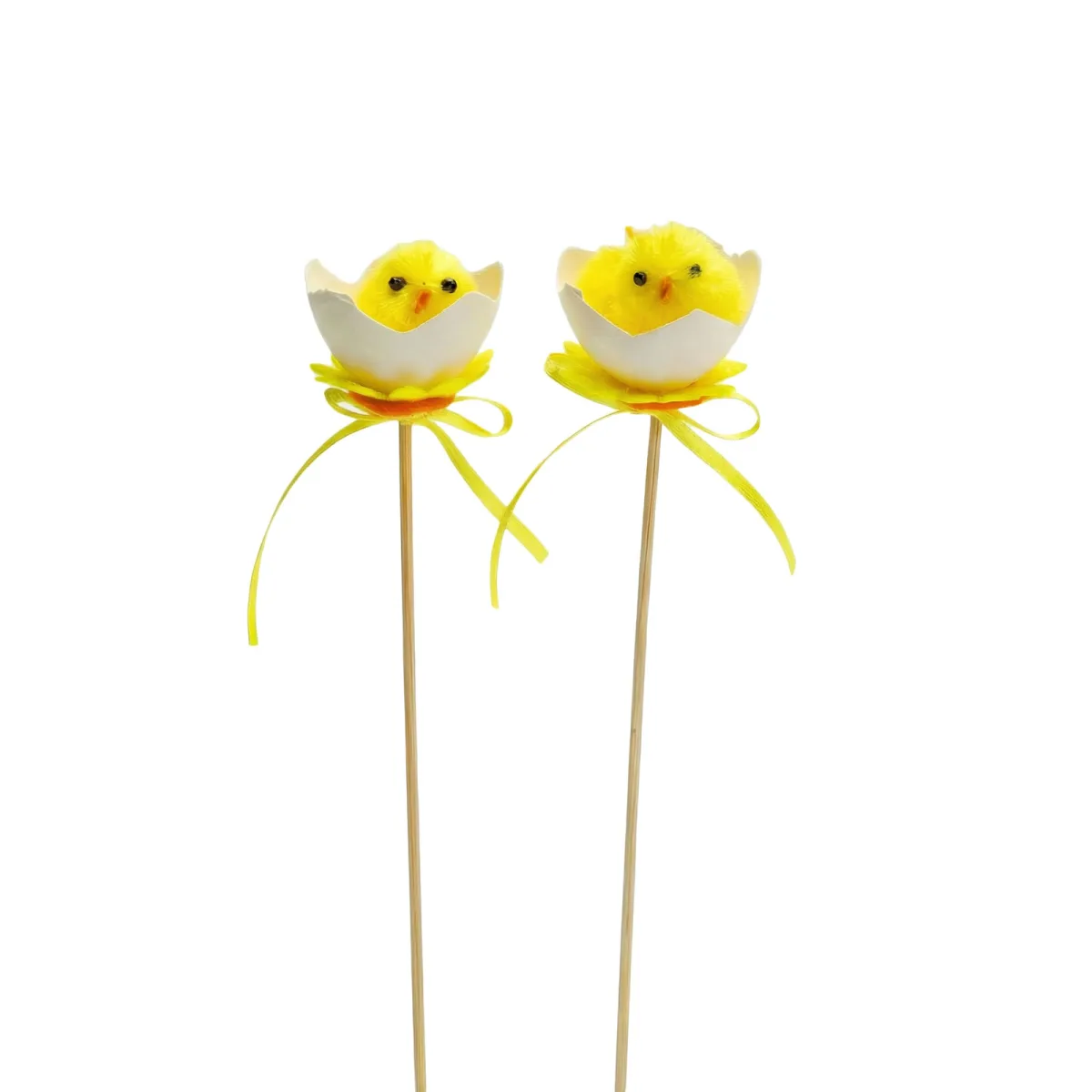 Decoratiune Paste Ou cu Pui pe Bat, 27 cm, Set 2 Bucati - imagine 2