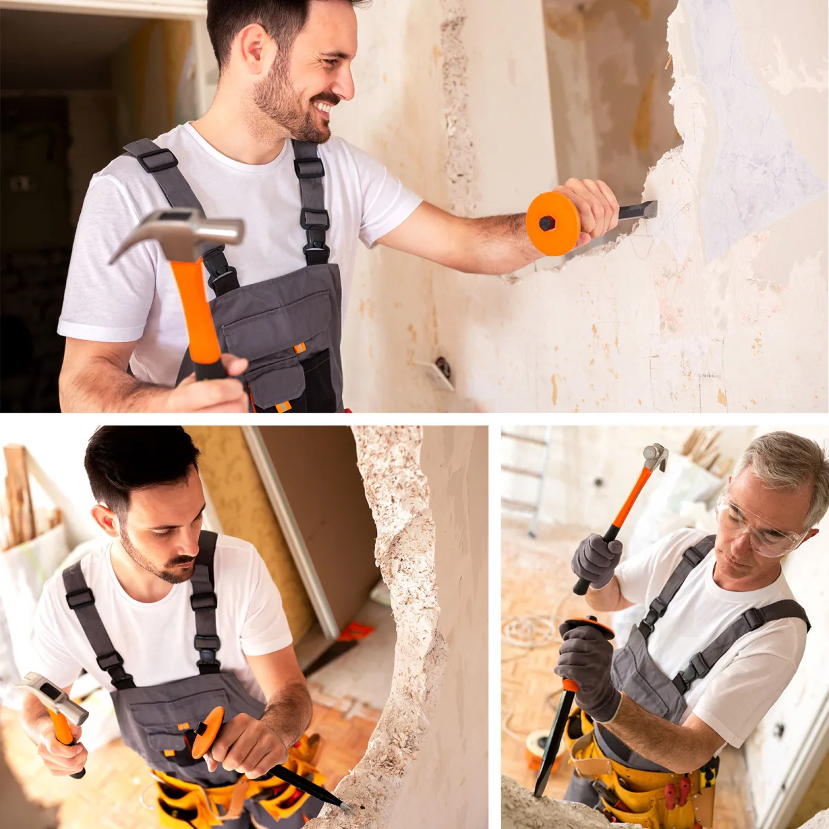 Dalta de munte, 300 mm pentru zidarie cu maner ergonomic si scut, protectie otel aliat - imagine 2