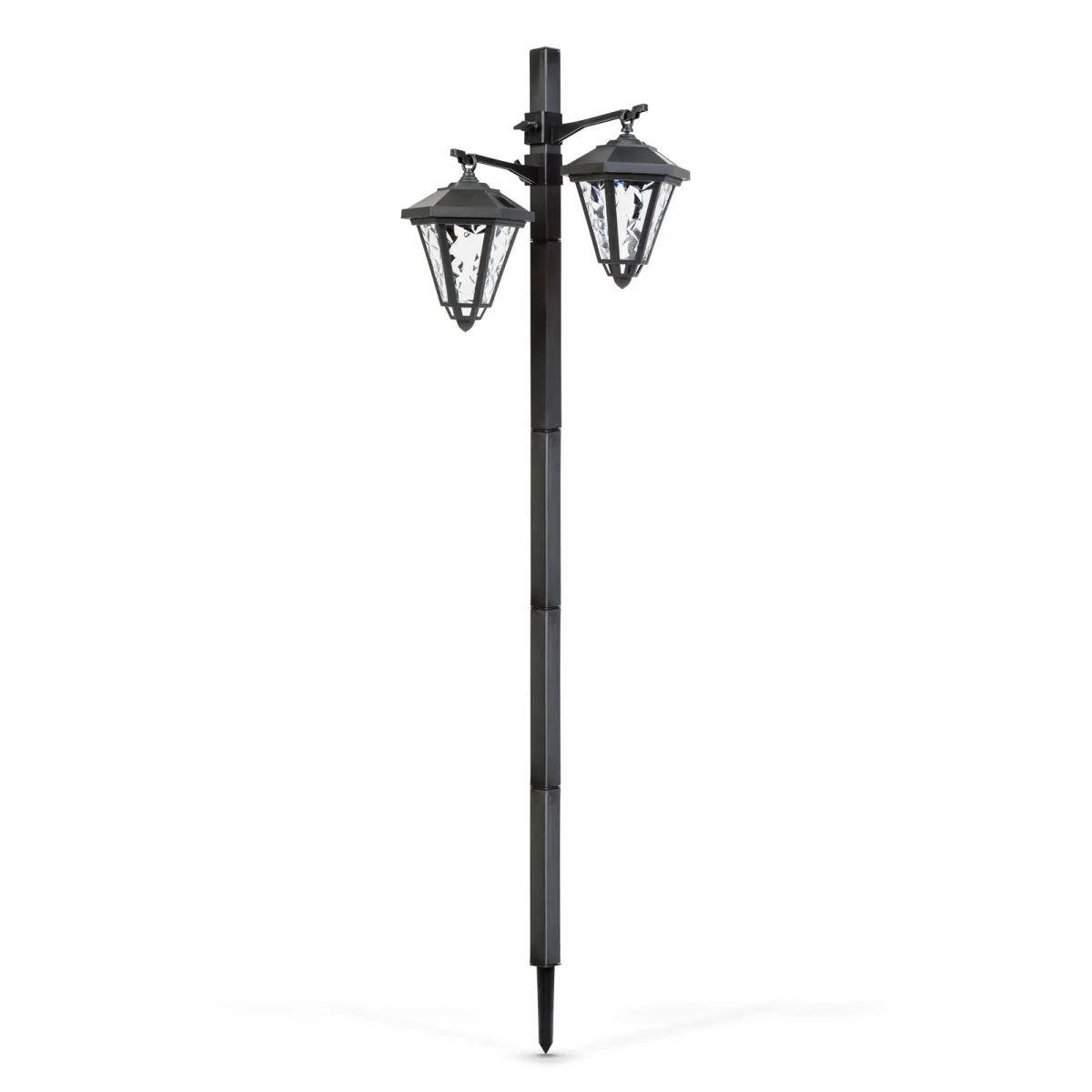 Lampa solara LED tip candelabru 137 cm 2 LED alb rece pentru gradina, alei, terasa IP44 - imagine 2