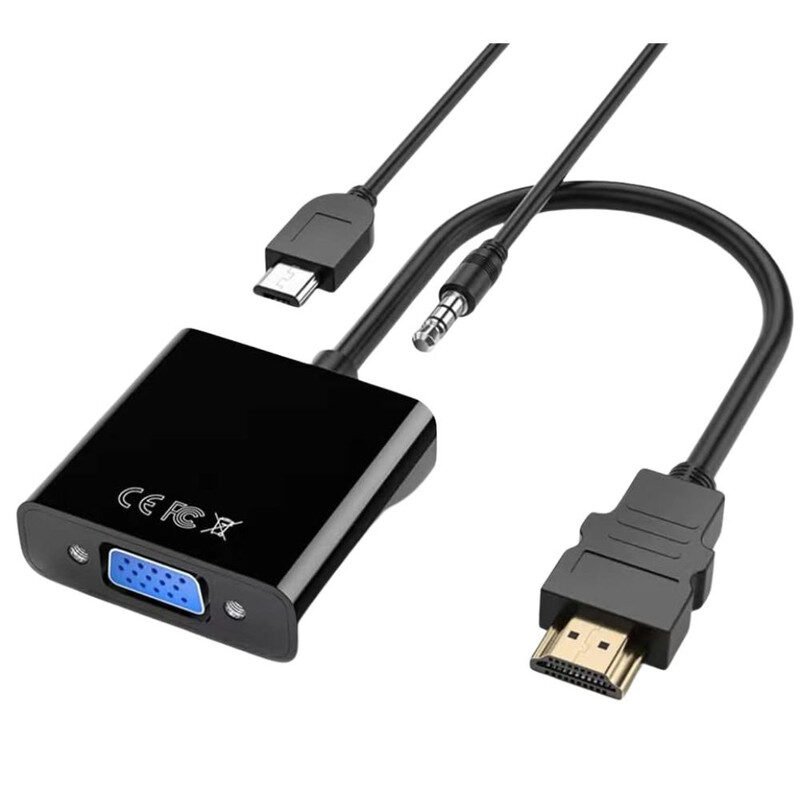 Convertor HDMI la VGA si Audio, Full HD 1080P/60Hz, Negru