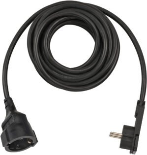 Cordon Prelungitor Brennenstuhl cu cap plat, 5m – Negru