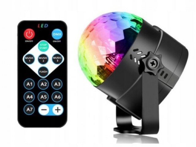 proiector disco led rgb cu telecomanda si senzor de sunet - bila disco pentru petreceri 6 Proiector Disco LED RGB cu telecomanda si senzor de sunet - Bila Disco pentru petreceri - imagine 6