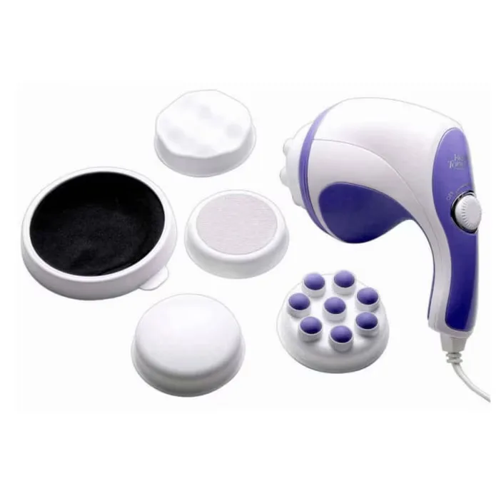 Aparat de Masaj Corporal Electric Macvi® 5 in 1, 25W, Vibratii Reglabile 2600-3200 RPM, 5 Capete Intersanjabile - imagine 2
