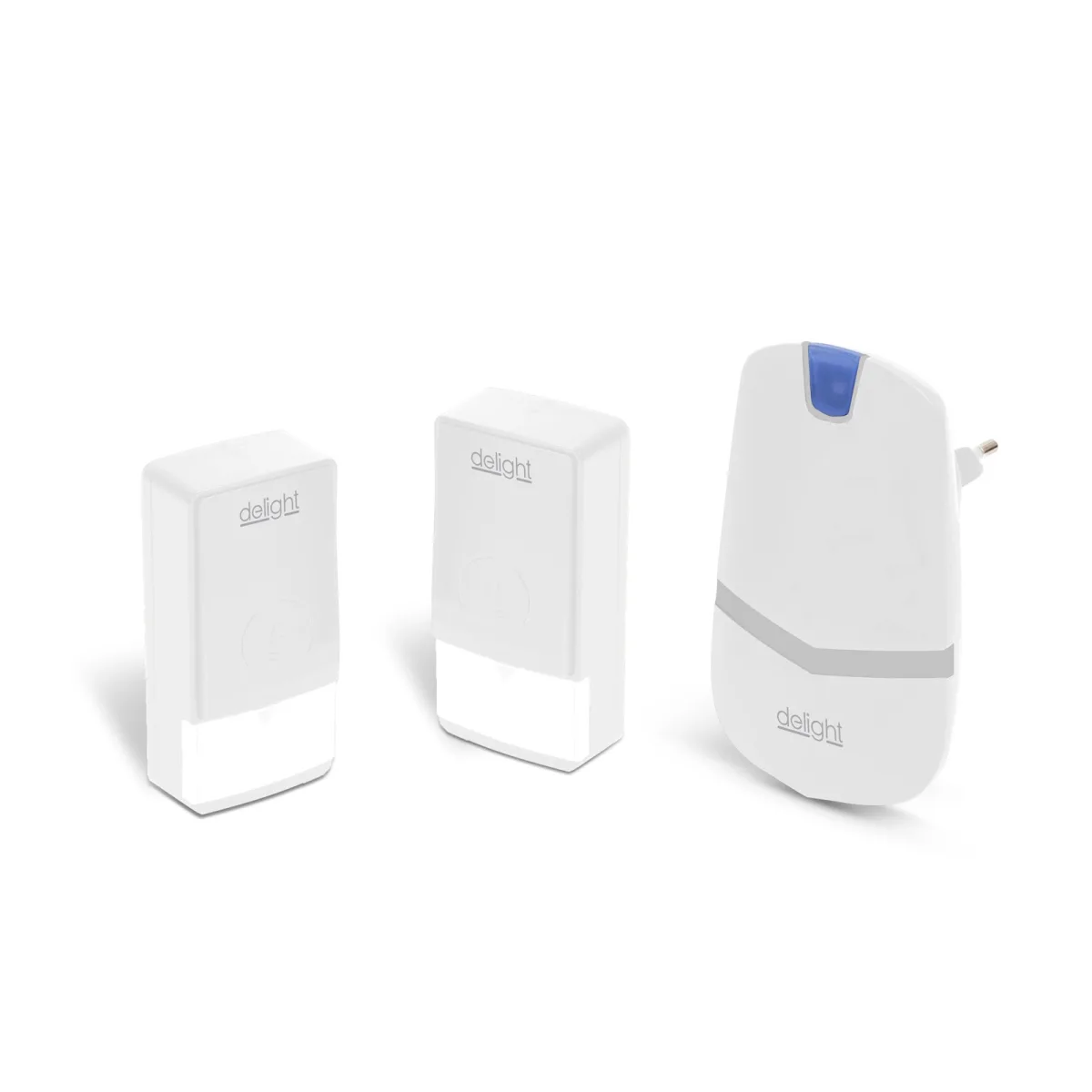 Sonerie wireless fara baterii Kinetic, 2 butoane, 36 tonuri, 100m, IP44, alb