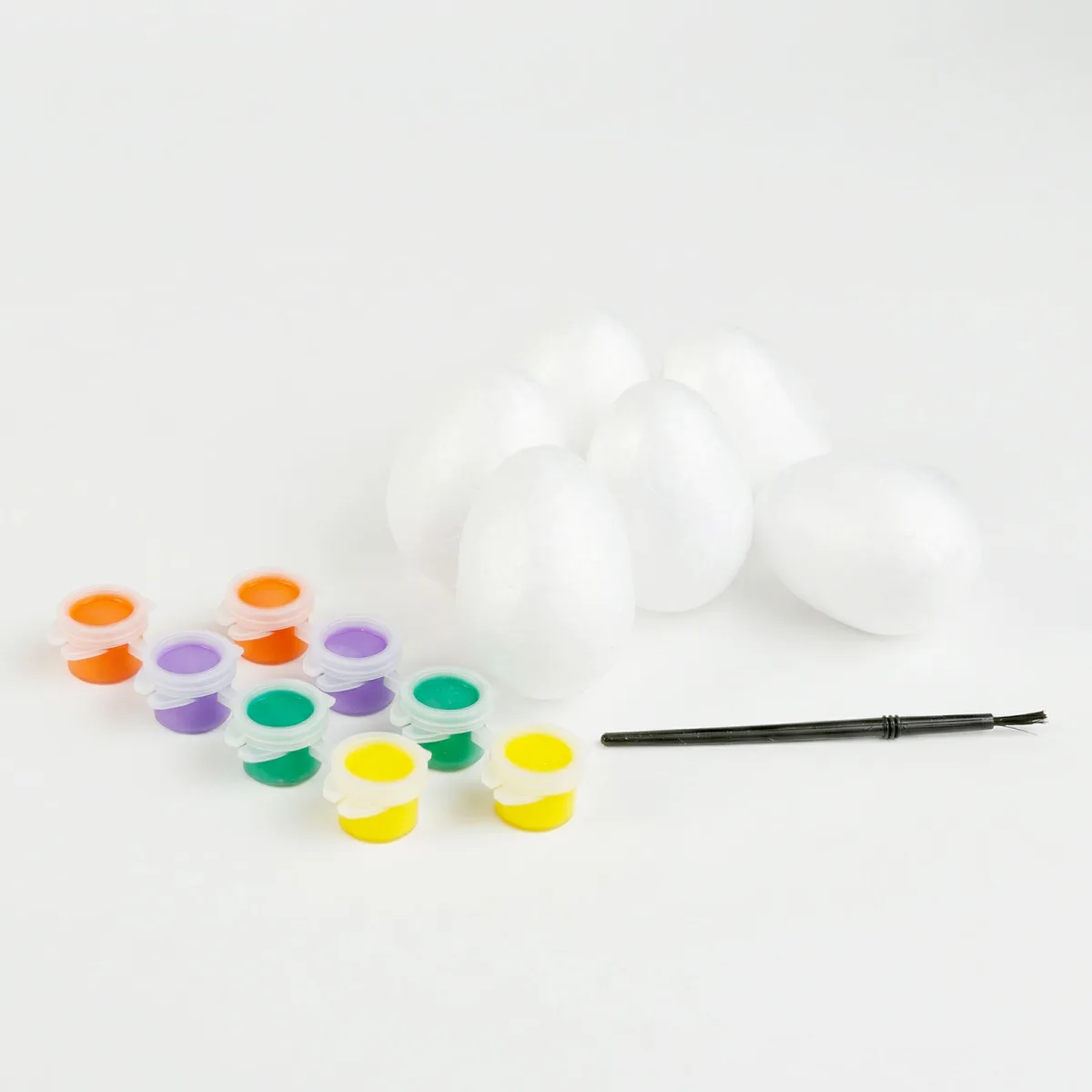 Decorațiune de Paște - set de pictat ouă din spumă de Paște - 6 cm - 6 ouă - imagine 2