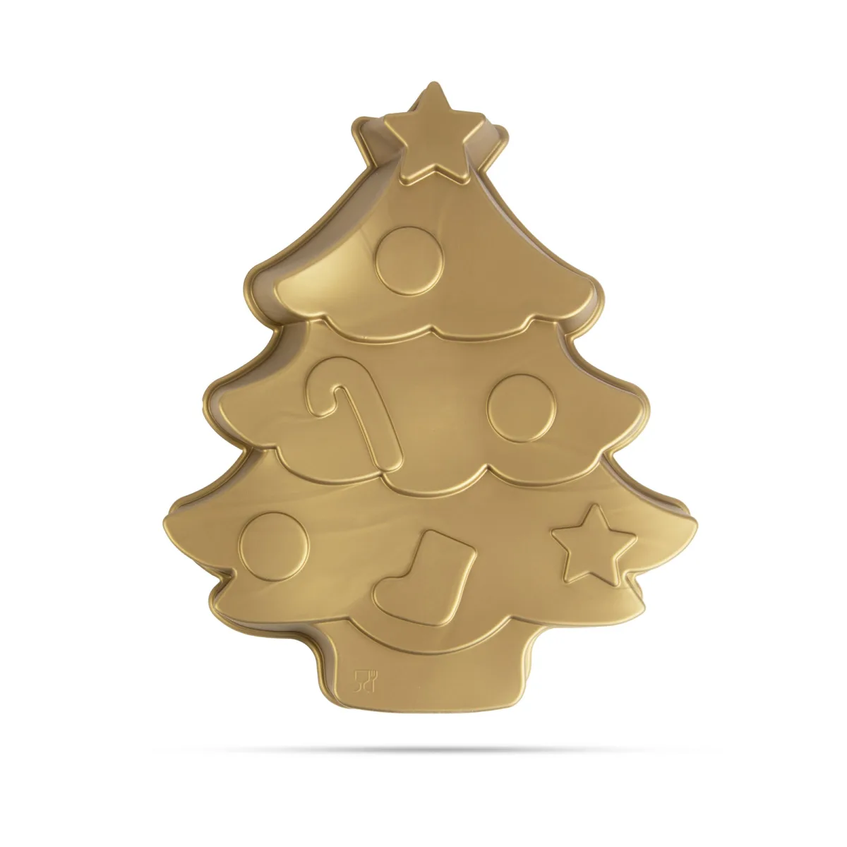 Forma copt silicon brad Craciun, 28 x 25 x 4.5 cm, rezistenta -40 +230C, pentru prajituri, maro