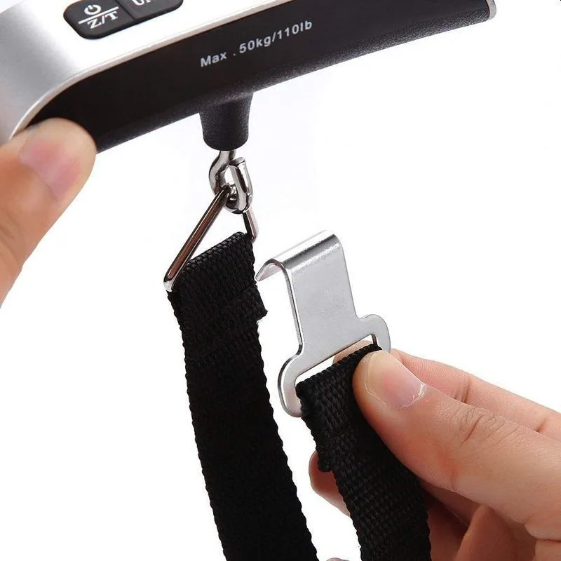 Cantar pentru Bagaje Digital Macvi®, Capacitate 50kg, Argintiu, Functie Masurare Temperatura - imagine 2