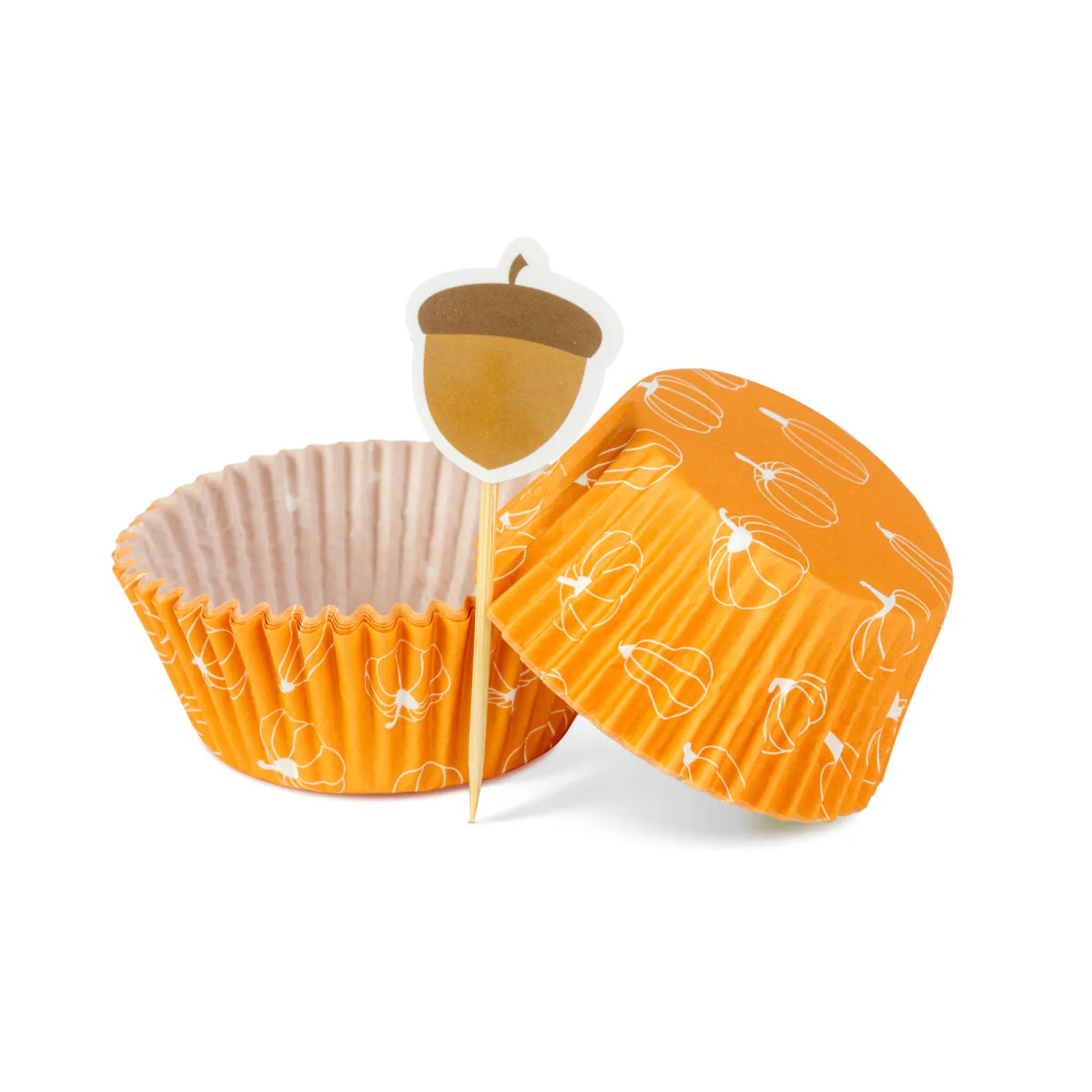Set 24 forme hartie pentru briose cu 24 decoratiuni, tematica de toamna - imagine 2
