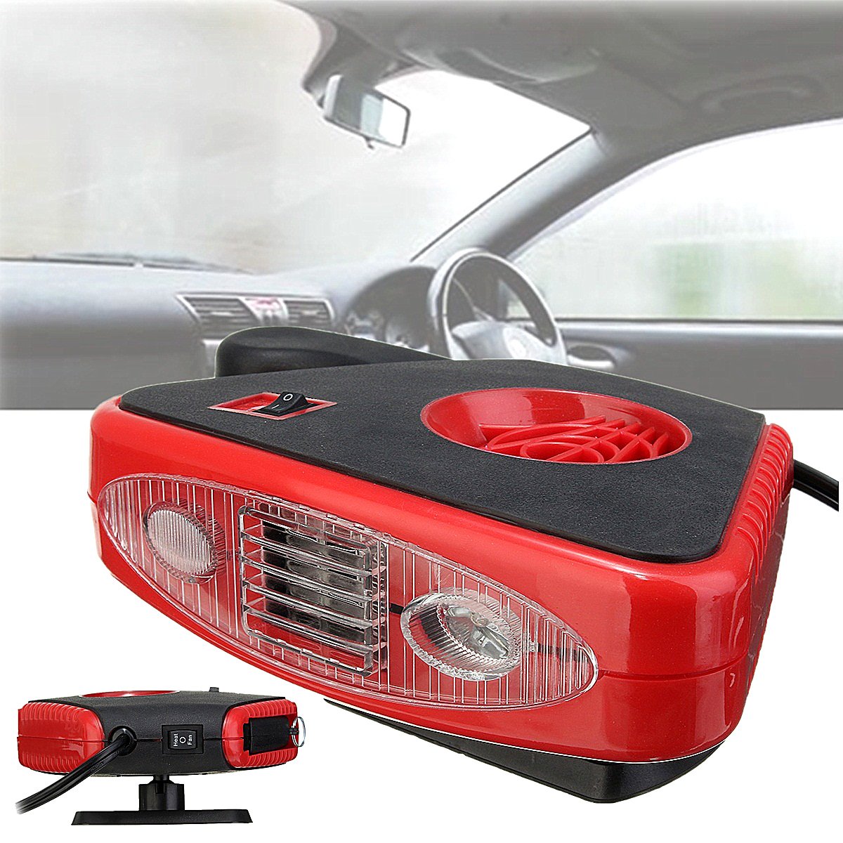 aeroterma auto 3in1, pentru ventilatie, incalzire sau dezaburire geam auto, 12v, 150w, cu lanterna 3 Aeroterma Auto 3in1, pentru ventilatie, incalzire sau dezaburire geam auto, 12V, 150W, cu lanterna - imagine 3