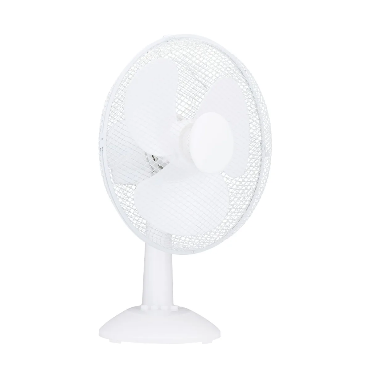 Ventilator de birou oscilant 23 cm, 23 W, 2 viteze, înclinabil, alb