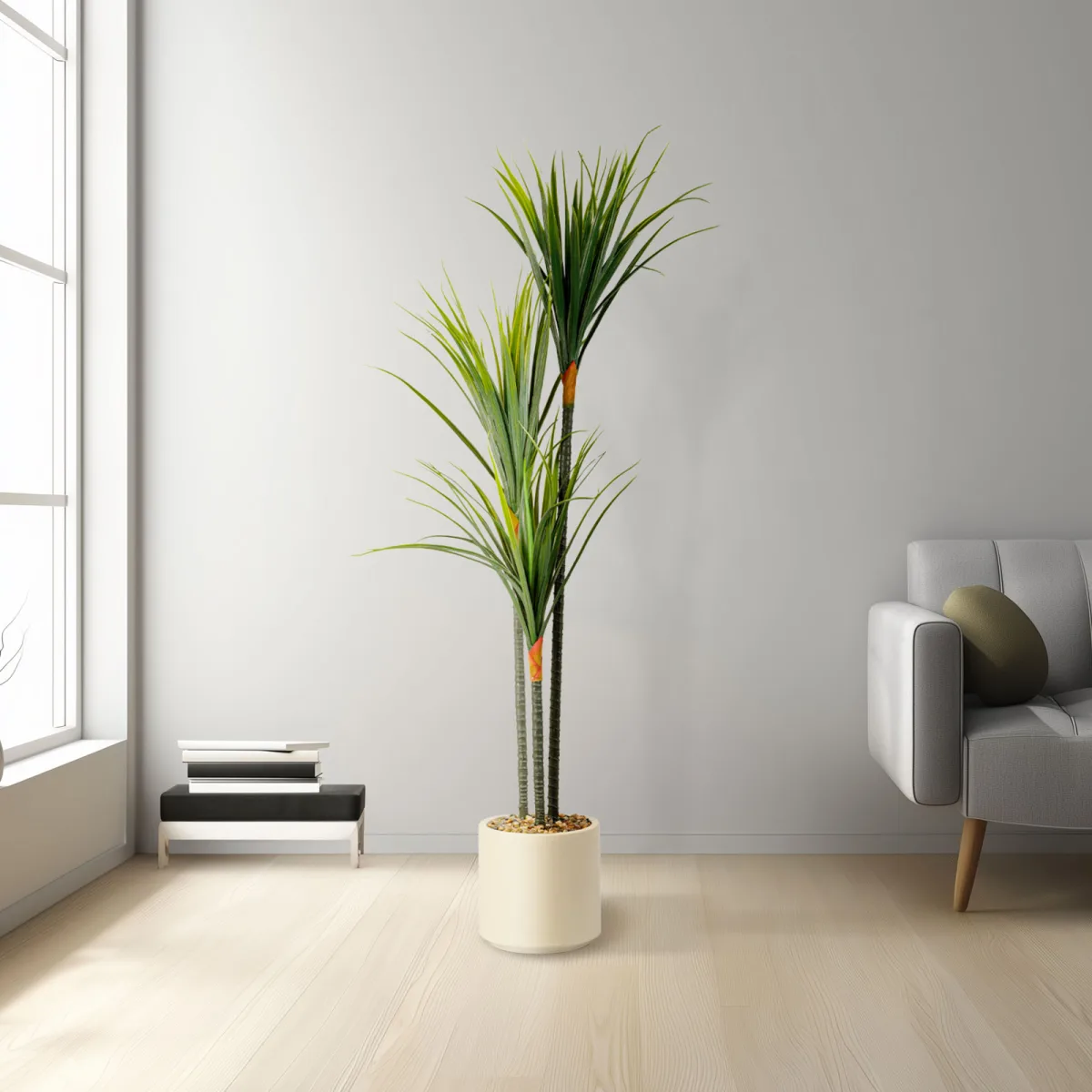 Planta artificiala Dracaena Marginata 120 cm, decor mare realist, pentru casa birou sau spatii comerciale