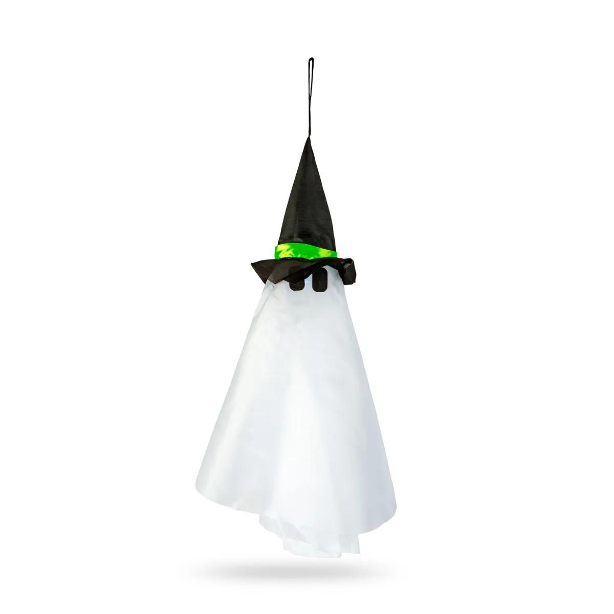 Decor Halloween iluminat, fantoma agatat, LED RGB, 70x50 cm - imagine 2