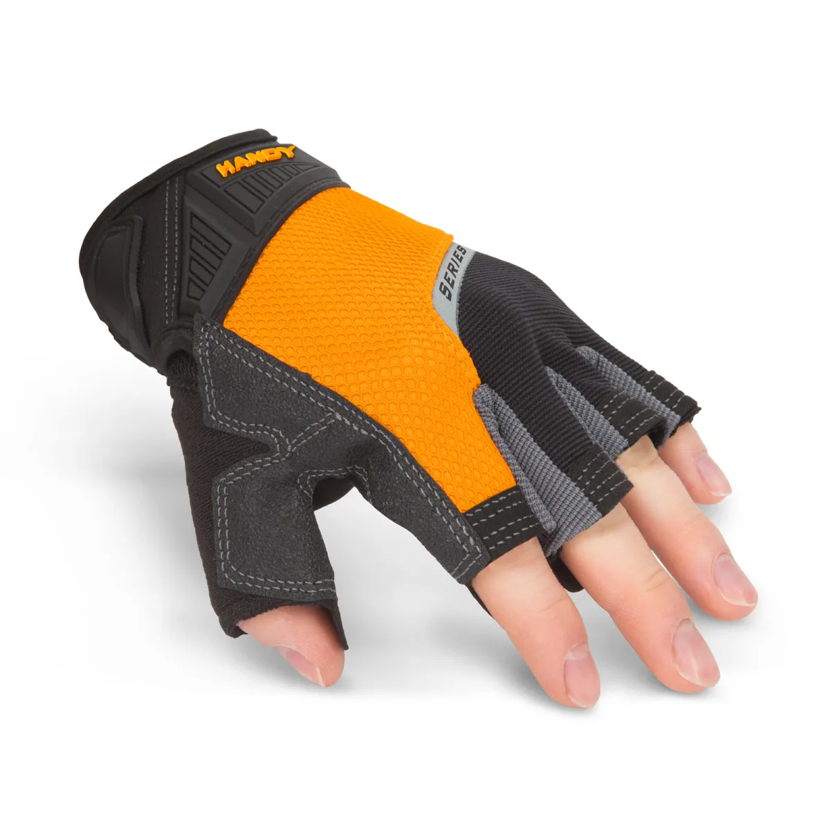 Manusi protectie L fara degete cu palma spuma, aderenta buna, standard EN388 2121X
