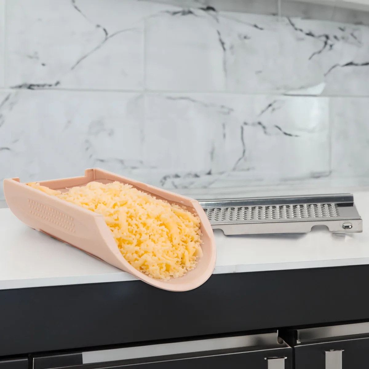 Razatoare bucatarie plastic cu recipient, inox - imagine 3