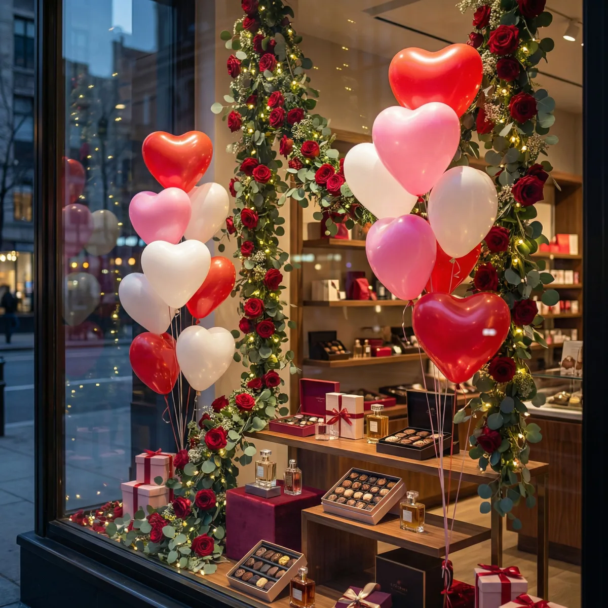 Set baloane inima 10 buc, rosu,roz, alb, Valentine, decor petrecere aniversare romantic - imagine 4