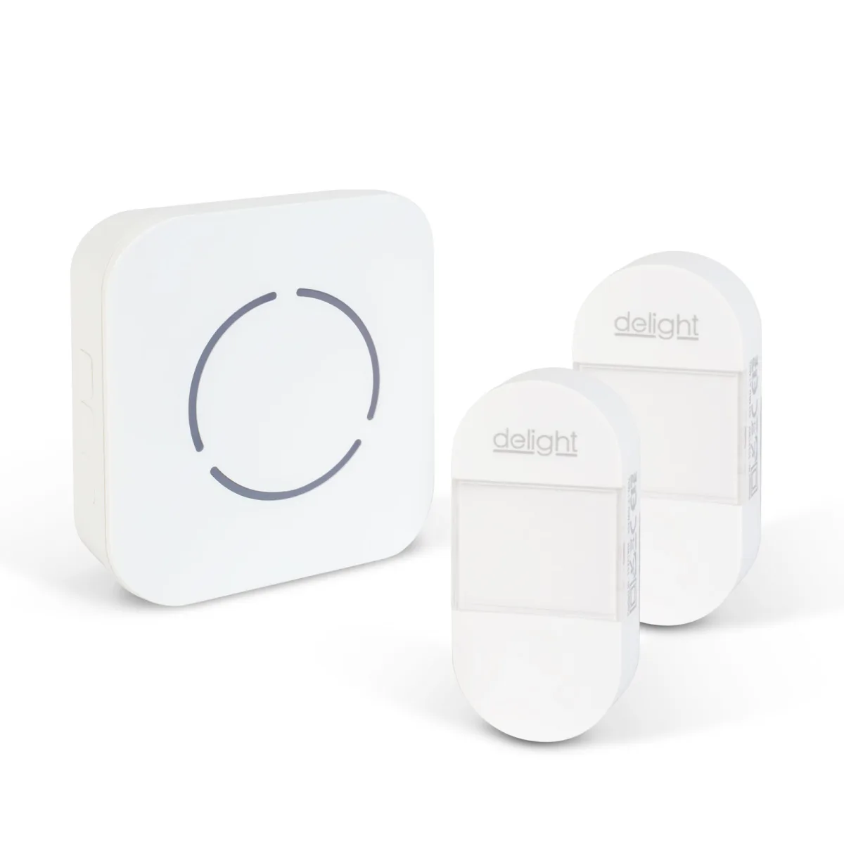 Sonerie wireless kinetica fara baterii 2 butoane 150m 36 melodii LED IP44