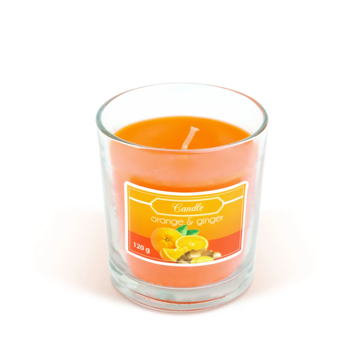 Lumanare parfumata, aroma portocala si ghimbir, 120 g - imagine 3