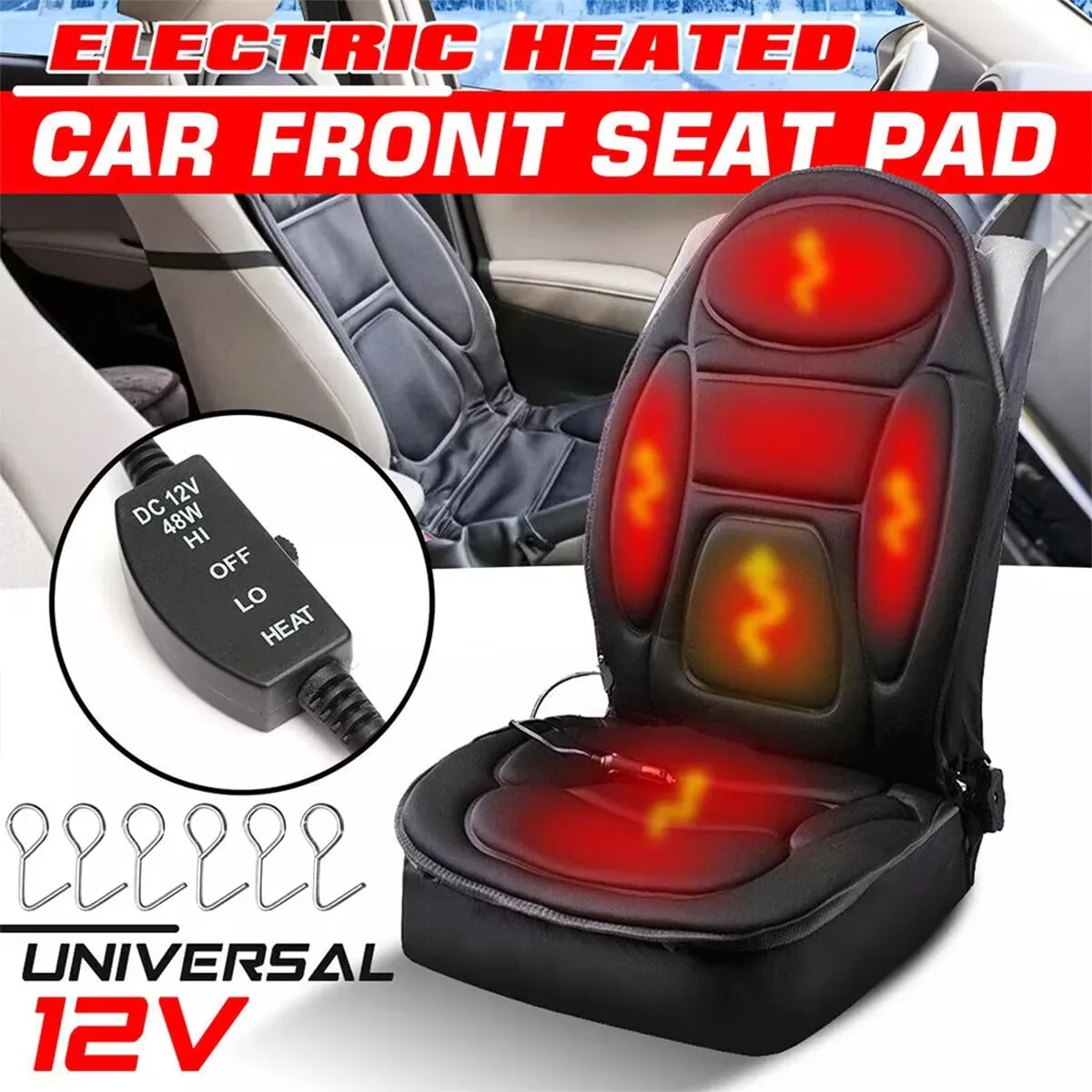 Husa masaj Macvi® scaun cu telecomanda control masaj talie si mijlocul coapsei 5 zone masaj 3 viteze alimentare auto 12V si priza 220V material poliester - imagine 5