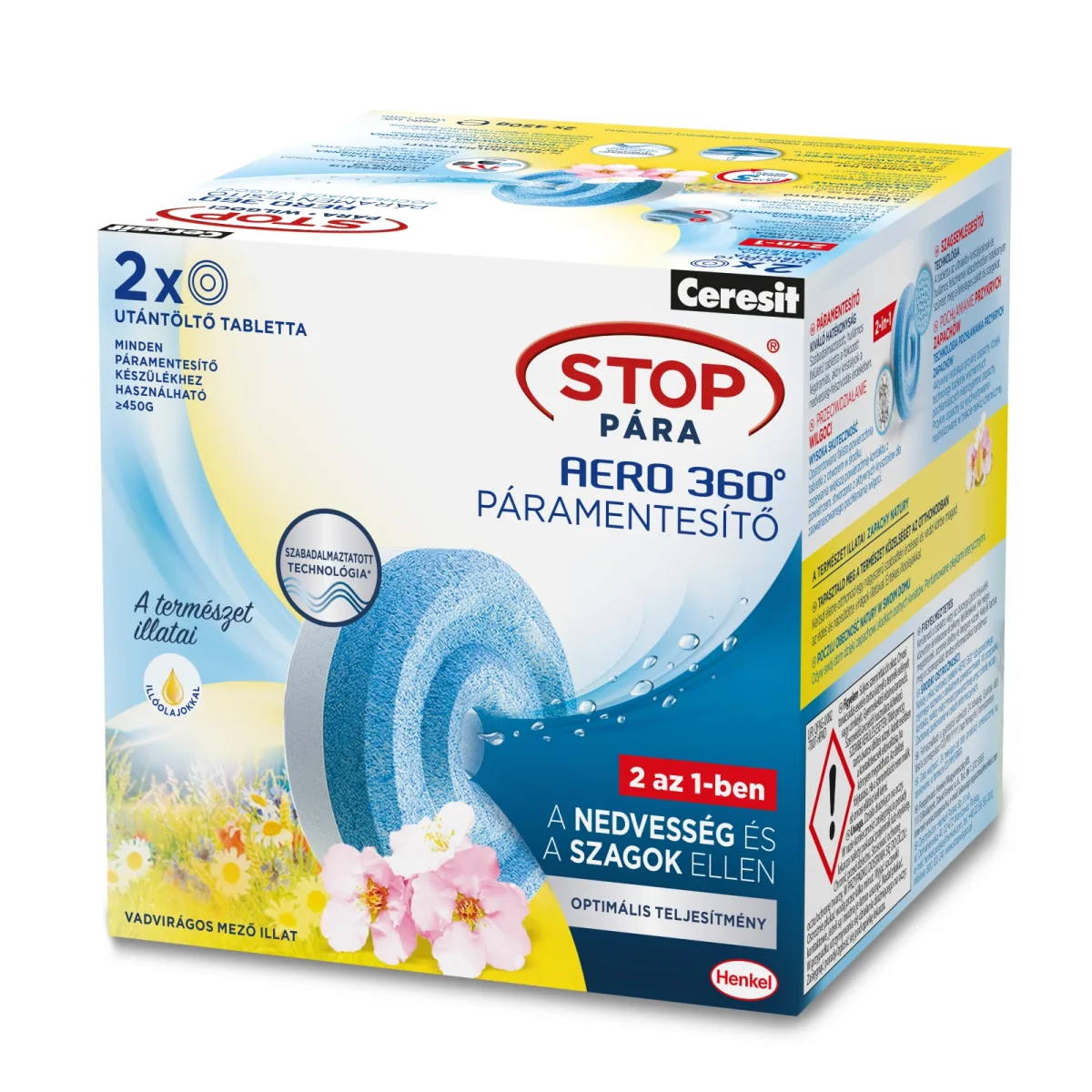 Tablete rezerva dezumidificator Ceresit Aero 360 Wildflower Field 2x450g absorbant umiditate casa