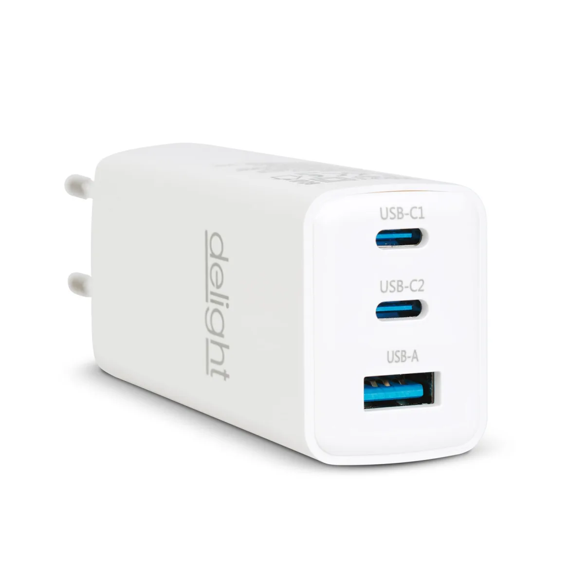 Adaptor universal calatorie 4 porturi USB USB C PD 65W GaN fast charge priza internationala