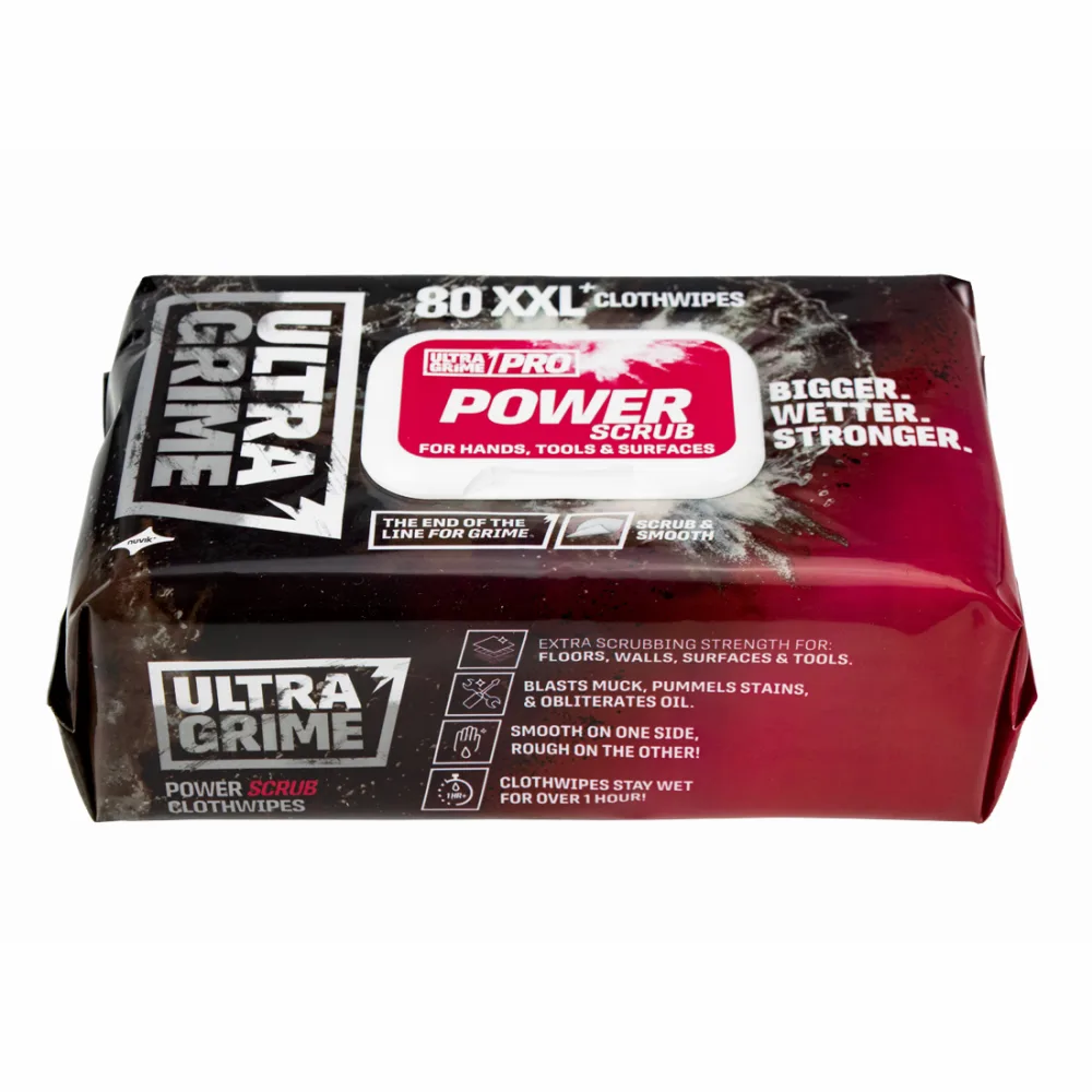 Servetele umede PowerScrub, UltraGrime 5920, 38 cm x 25 cm, 80 de bucati reciclabile