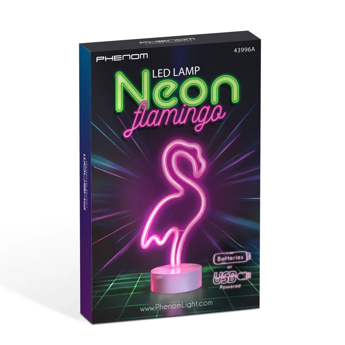 Lampa decorativa LED neon Flamingo, 120 LED-uri, roz, USB sau 3 x AA, 2W - imagine 2