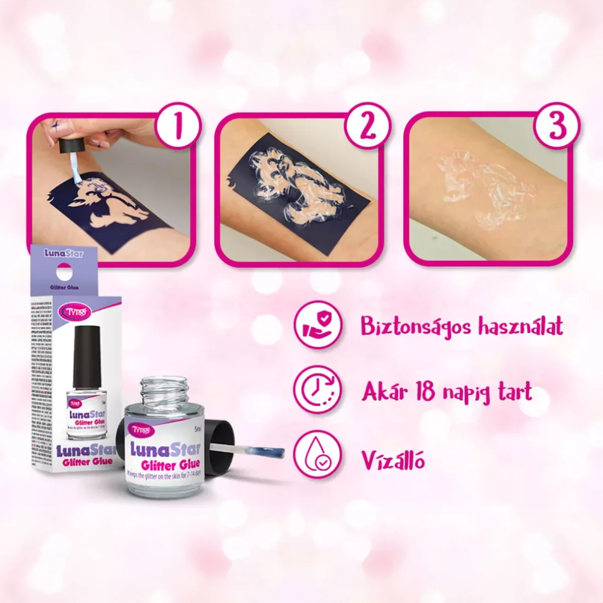 Adeziv pentru Tatuaje Temporare TyToo LunaStar, 5 ml - imagine 2