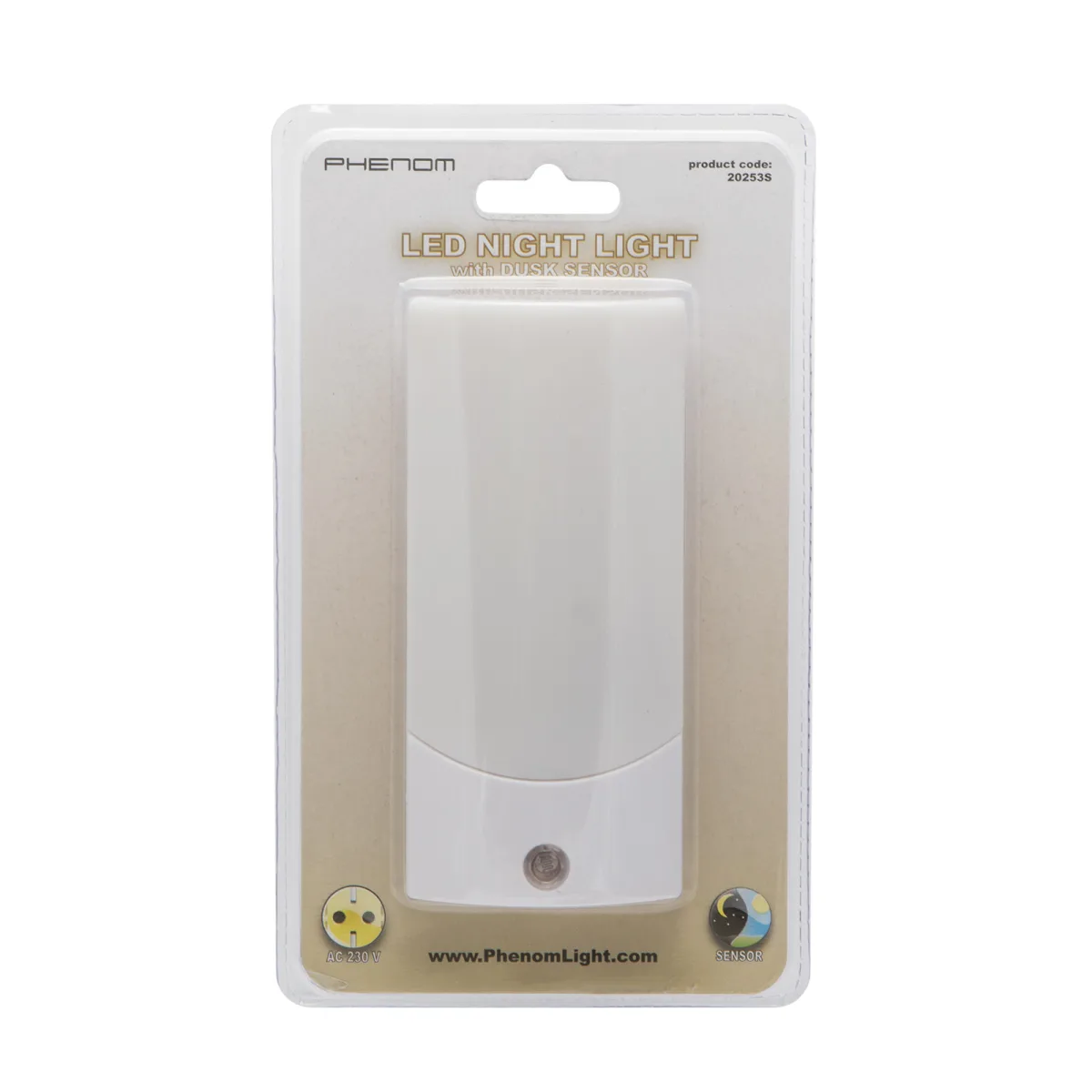Lampa de noapte LED Phenom cu senzor lumina, 1W, 230V, auto on off, alb rece - imagine 3