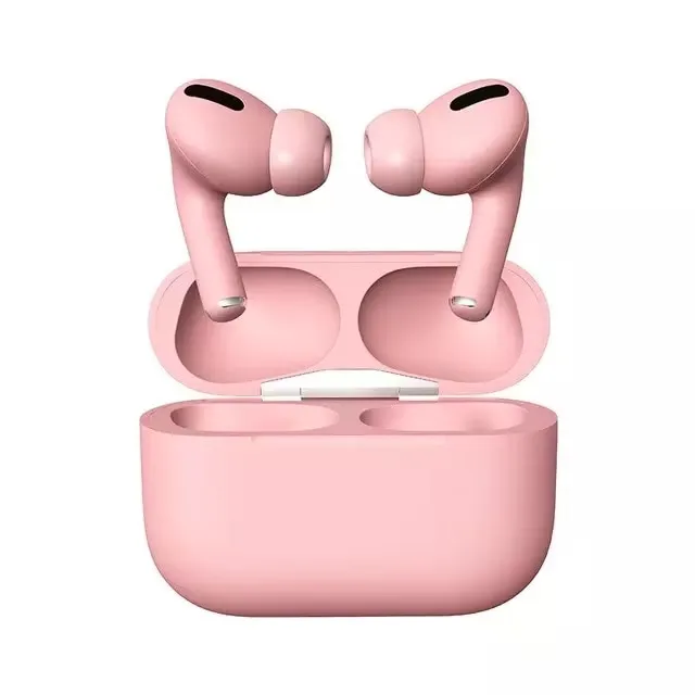 Casti wireless Air Pro 3 Macvi®, compatibile Android/iPhone, HD audio/ voce, dual HD true stereo, performanta, confort, cutie de incarcare portabila, autonomie 24 h, control tactil inteligent, Roz - imagine 2