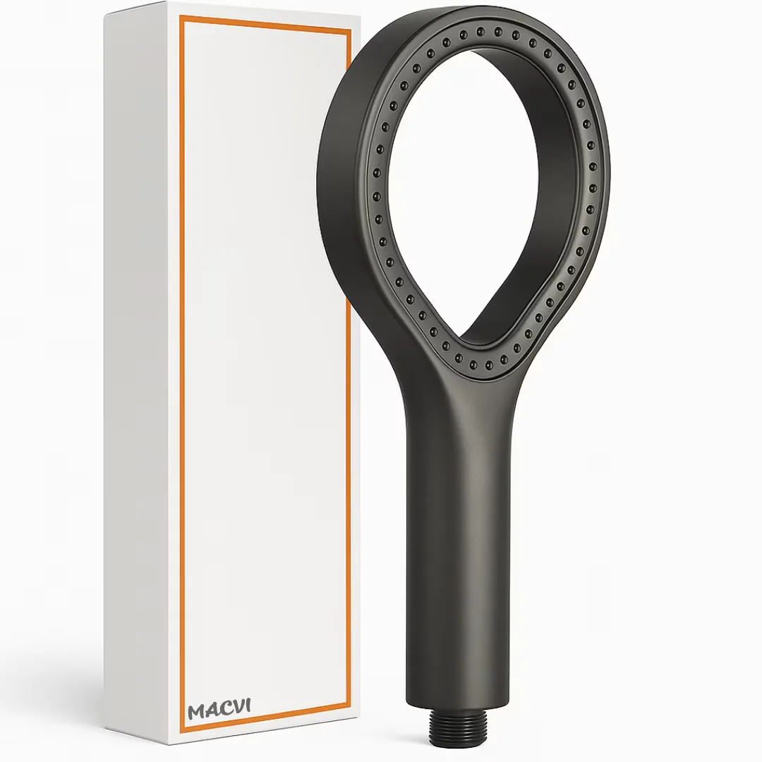 Cap de dus Macvi® cu jet reglabil, flexibilitate versatila, moduri multiple de pulverizare, finisaj Gri