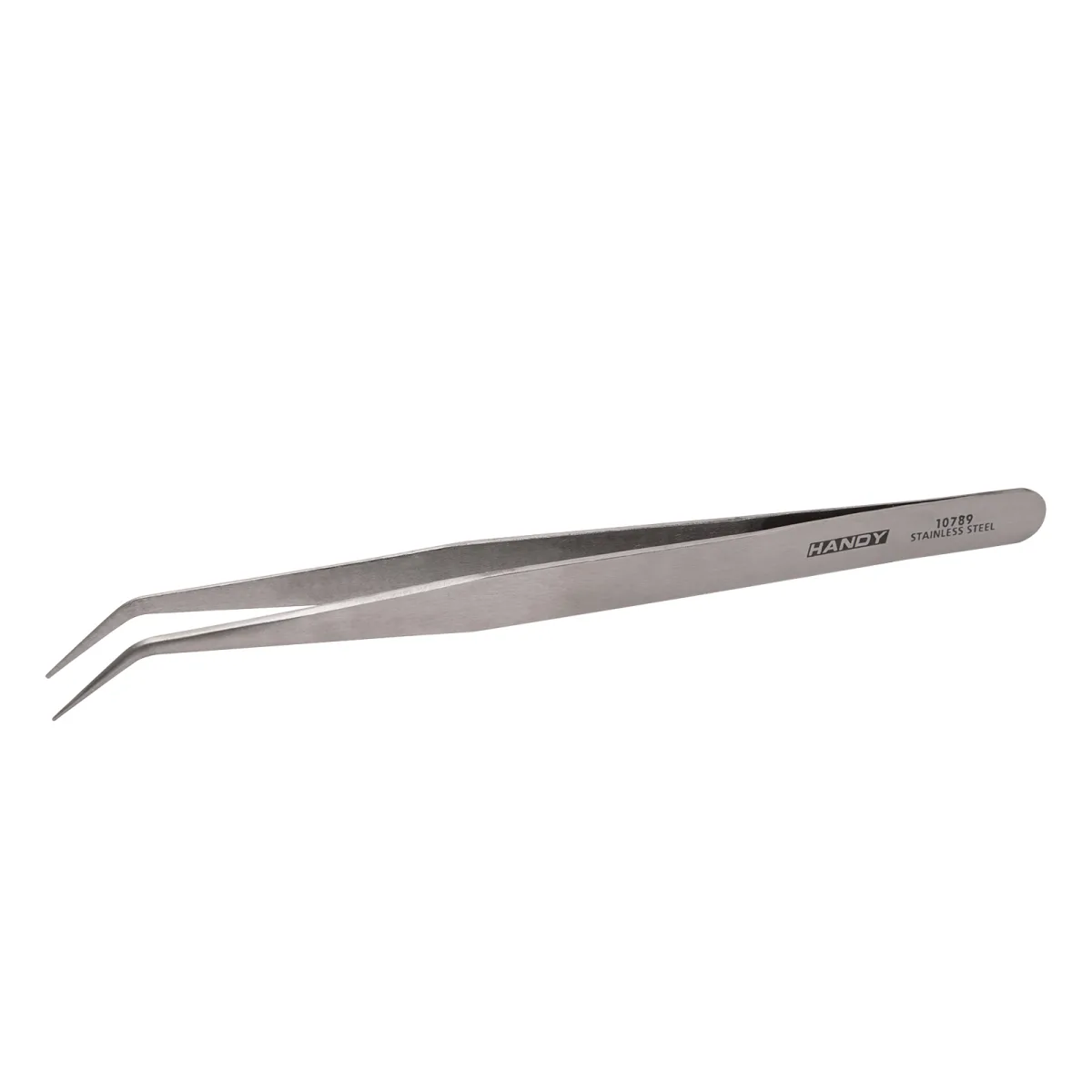 Penseta curbata din otel inoxidabil cu varf subtire, nemagnetica, 175 mm