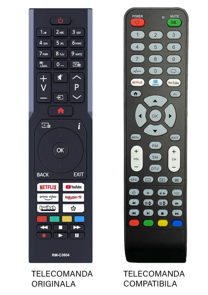 Telecomanda compatibila pentru televizor JVCRM-C3604
