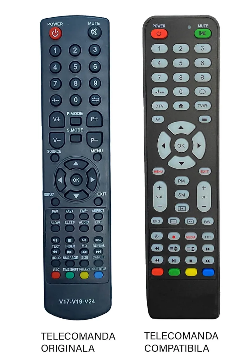 Telecomanda inlocuitoare compatibila TV Vortex V17-V19-V24 (457)