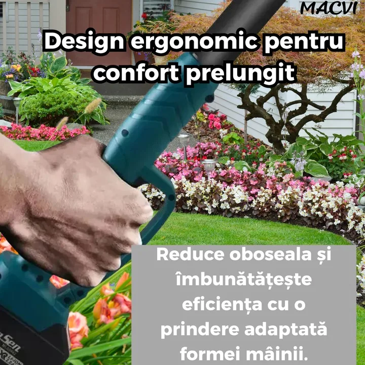 Set Macvi® Foarfeca Electrica si Drujba cu Brat Extensibil, Taiere Rapida si Usoara la Inaltime, Acumulator Inclus - imagine 5