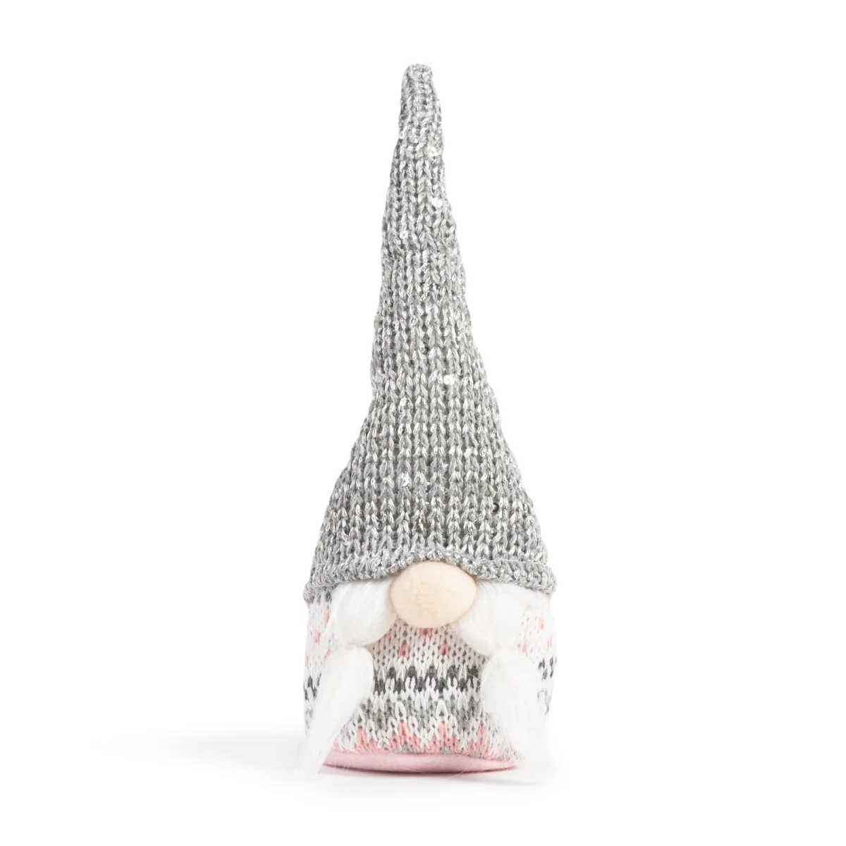Figurina gnom scandinav decorativ de Craciun, textil, 22 cm, 4 modele - imagine 3