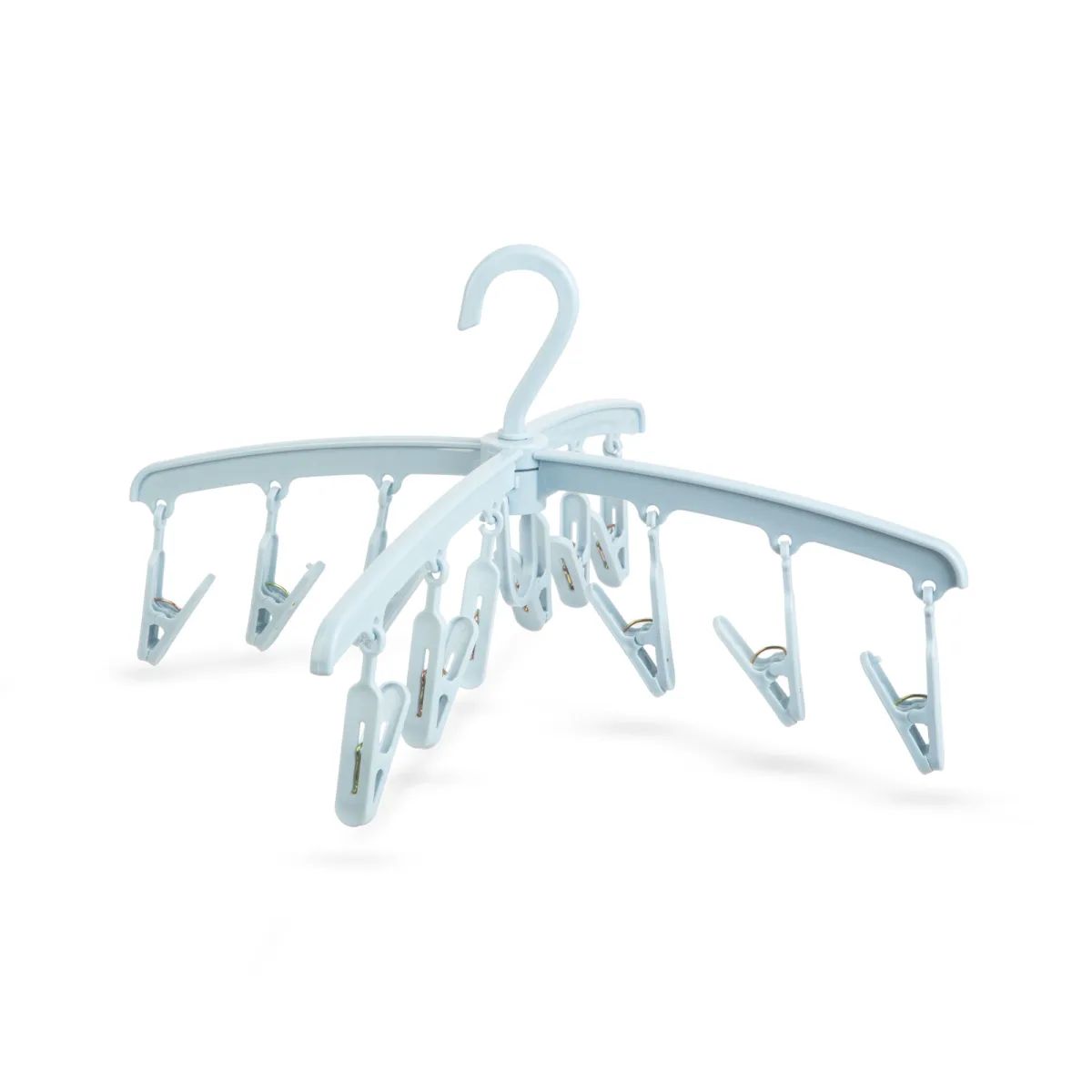 Lenjerie de uscat, albastru, 12 clame, pliabil, interior si exterior, plastic