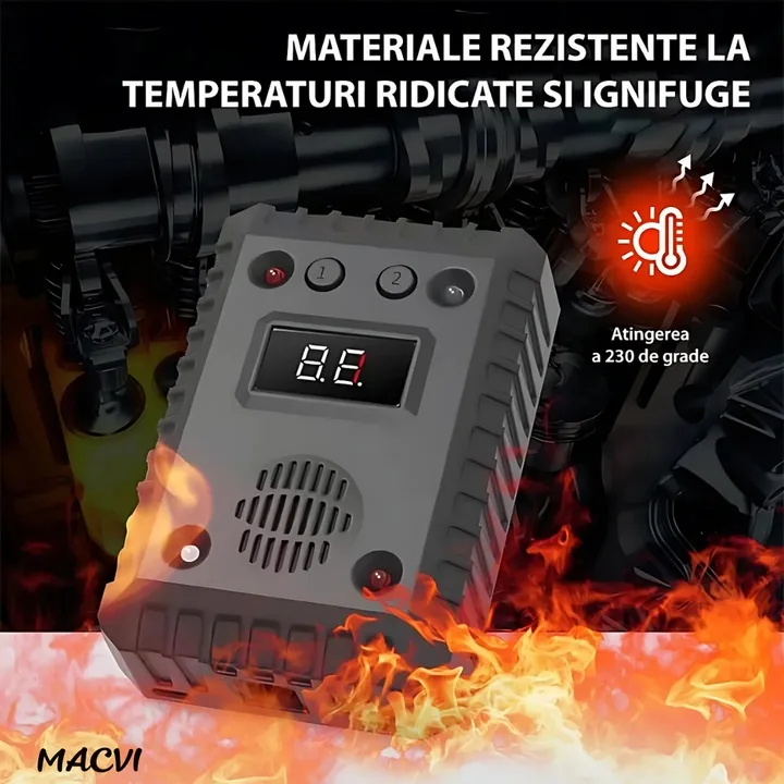 Dispozitiv Antirozatoare Ultrasonic Macvi® SJZ-021, 9-65kHz, cu LED si Display, Alimentare 5-24V, Functioneaza cu Baterii sau Auto - imagine 4