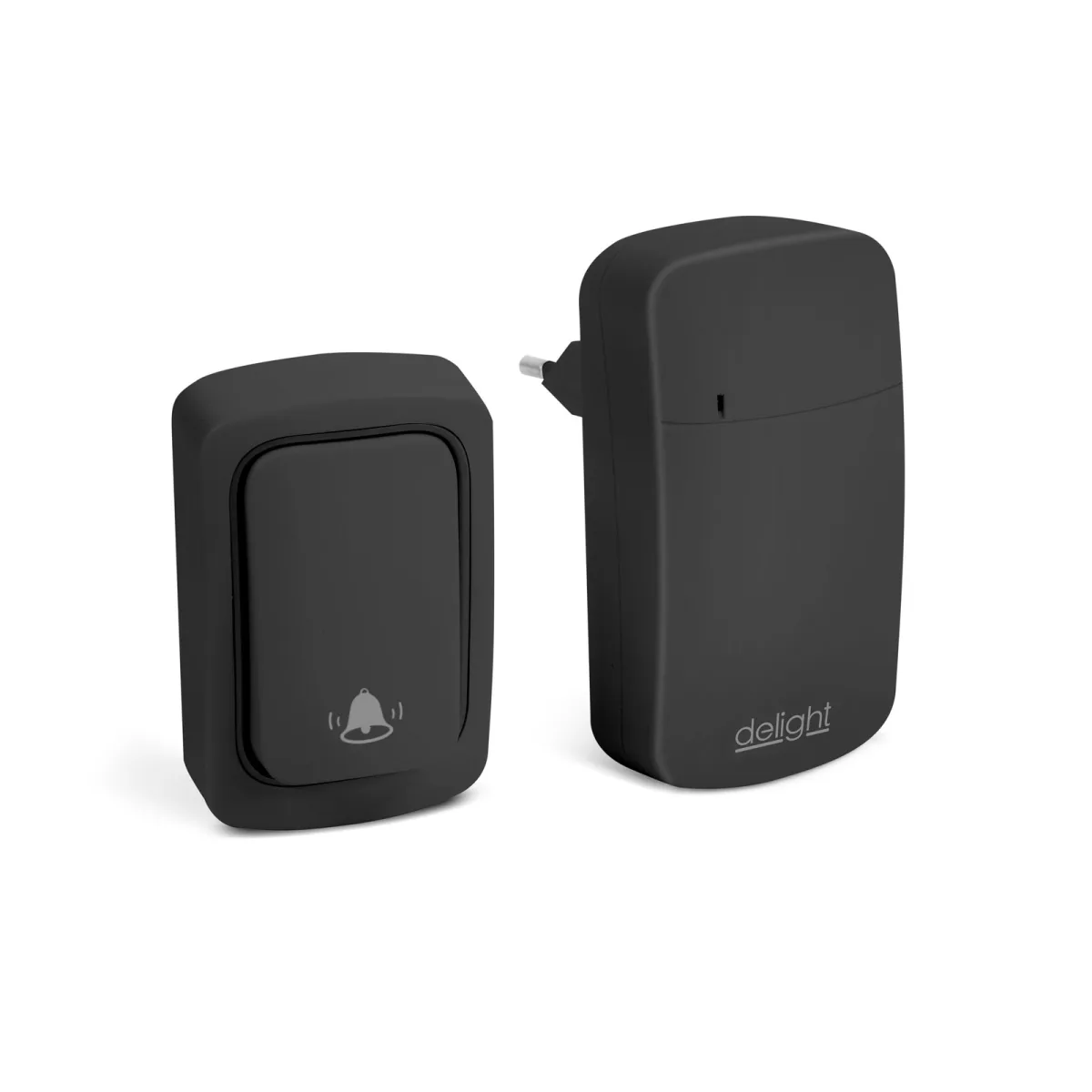 Sonerie wireless fara baterii Kinetic, 38 tonuri, 100m, IP54, negru, volum reglabil