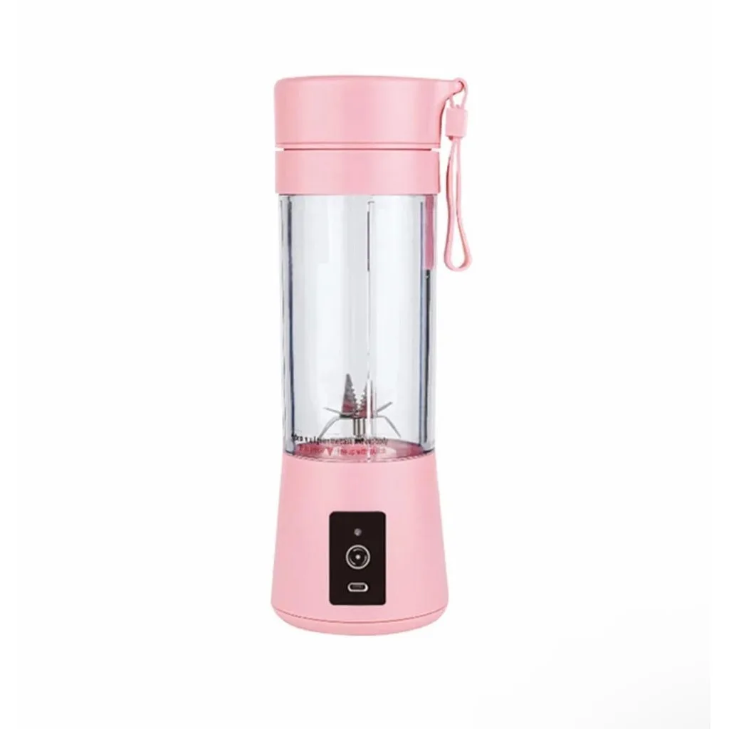 Mini Blender Electric Macvi® ,75 W,1x USB, 380 ml, Roz