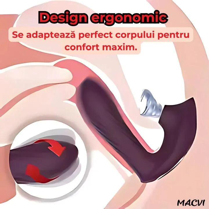 Vibrator Portabil Fara Fir Macvi® pentru Femei, Stimuleaza Punctul G, Clitoris si Sani, Design Compact si Ergonomic, Usor de Utilizat - imagine 2