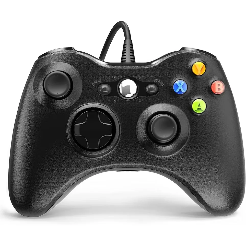 Controller Dual Shock Macvi® pentru PC si Xbox 360 cu stick-uri analog vibratii realiste dualpad 8 directii conectare USB cablu 2, 5 m
