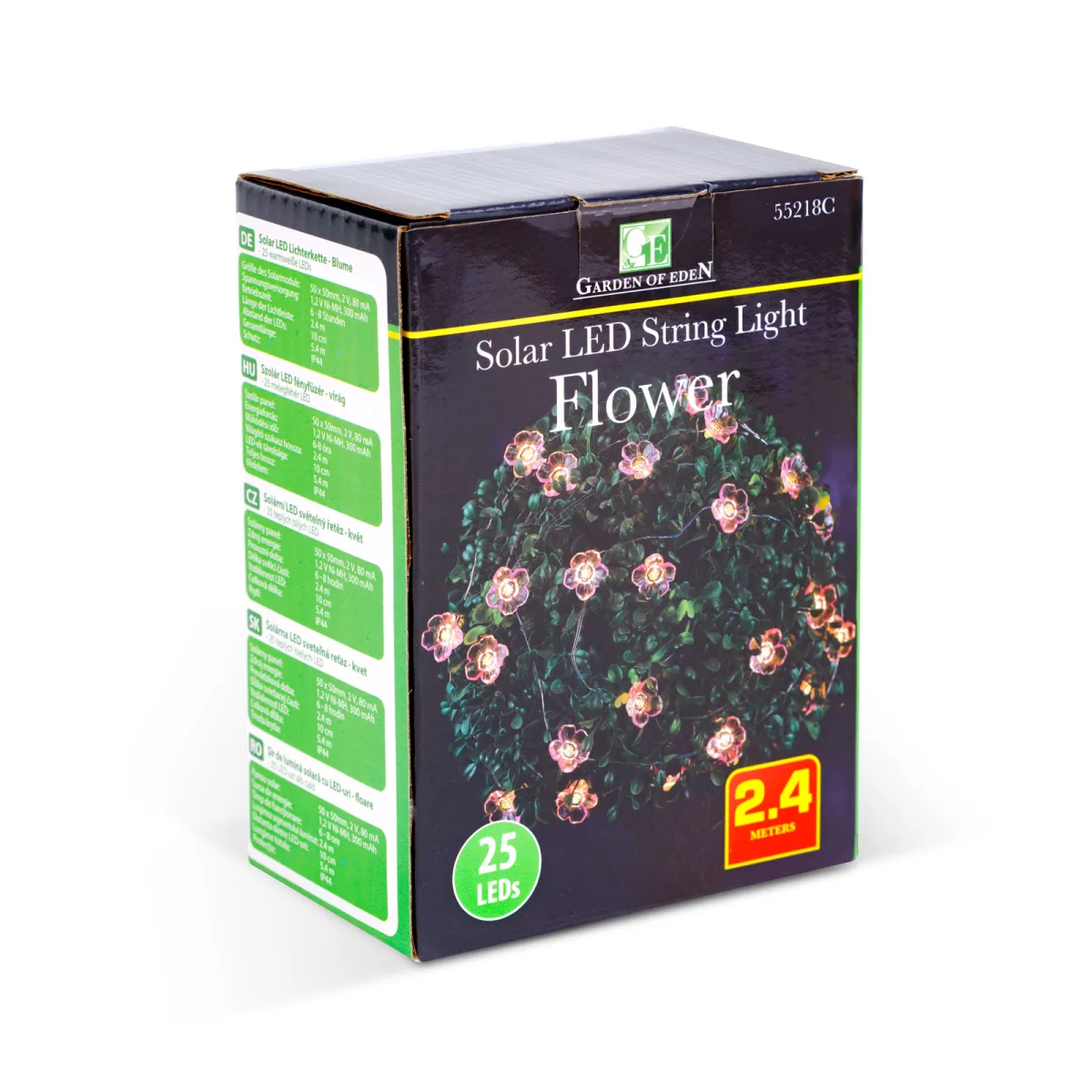 Instalatie solara 2.4m 25 LED alb cald flori decor gradina exterior IP44 iluminat solar - imagine 3