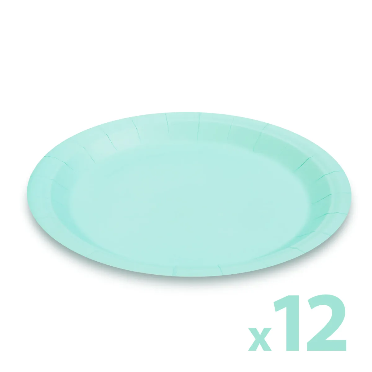 Farfurii carton albastre 23 cm, set 12 buc, farfurii de unica folosinta pentru petreceri