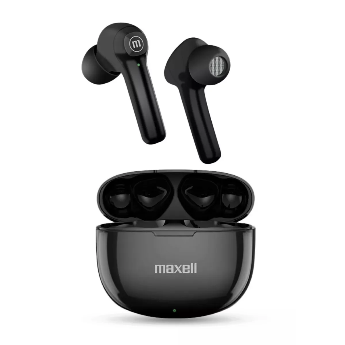Casti wireless Maxell BT Dynamic TWS, Bluetooth 5.0, ultra bass, USB-C, control touch, negru