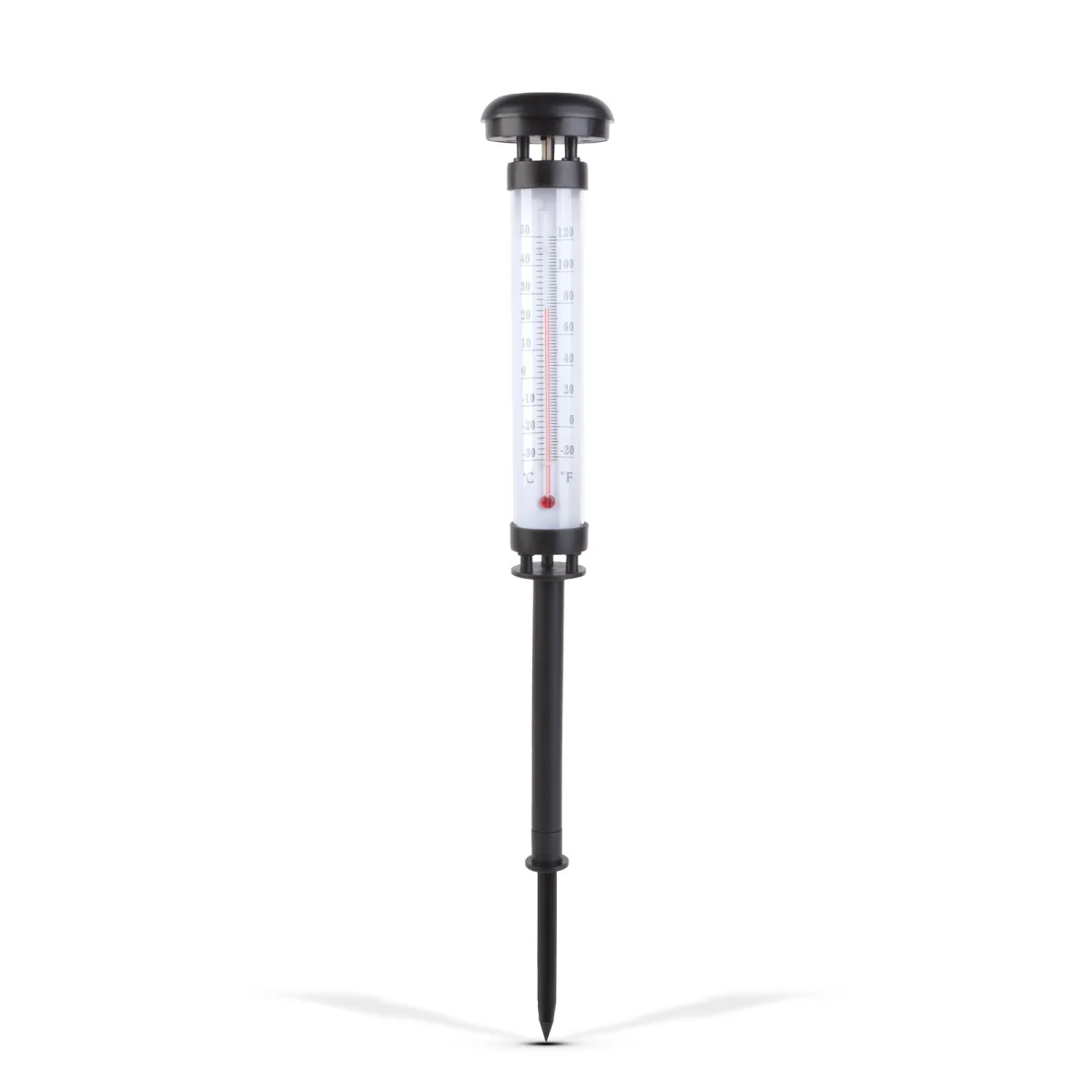 Termometru solar gradina, LED alb rece, 6.3 x 44.5 cm, indicator temperatura exterior - imagine 2