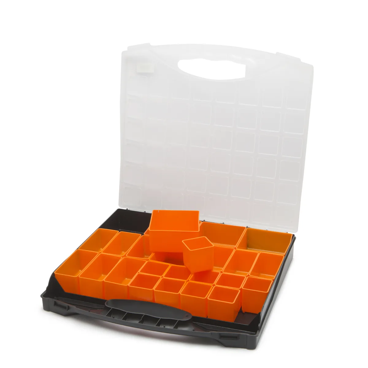 Cutie organizator pentru accesorii cu compartimente detasabile si capac transparent, 400 x 370 x 58 mm - imagine 2