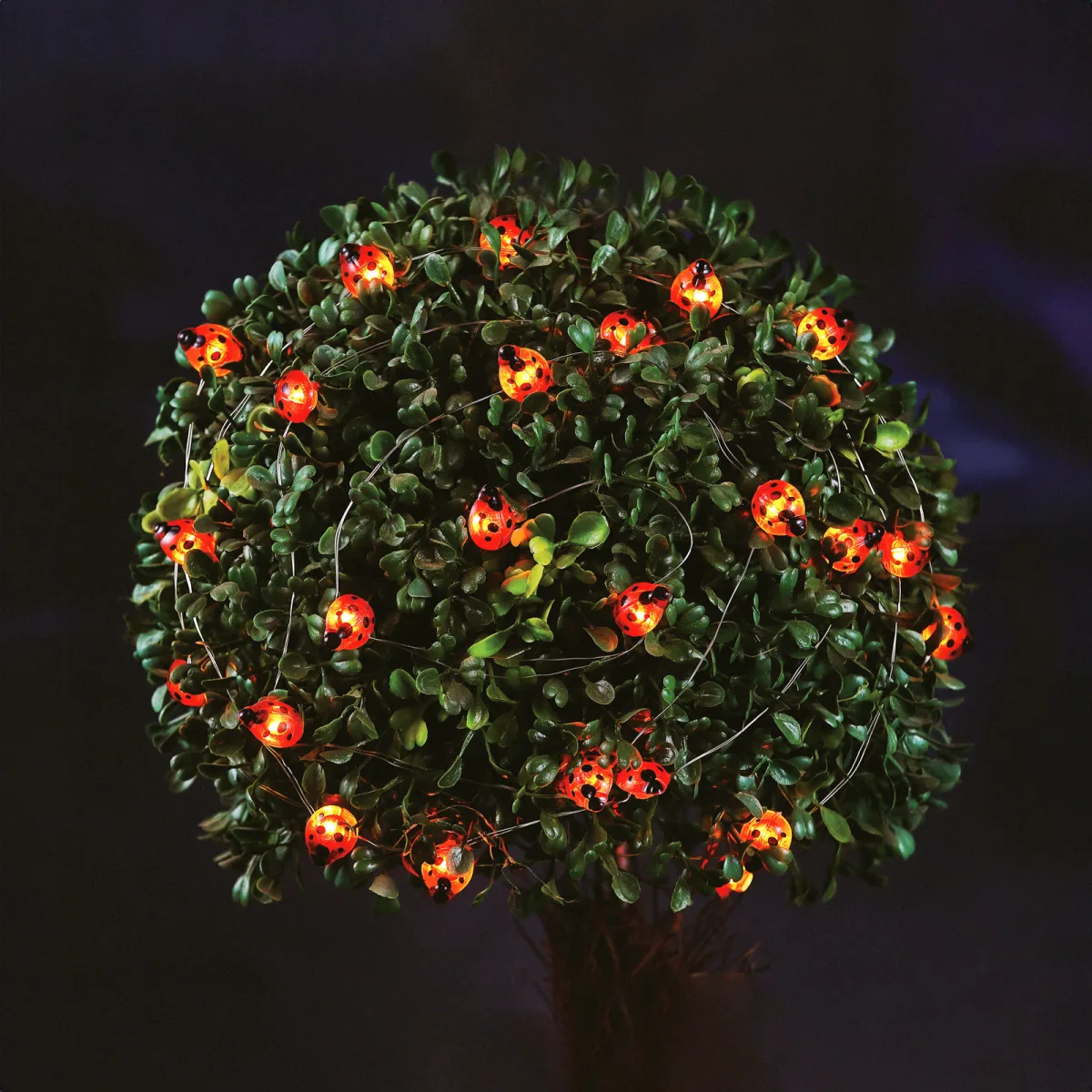 Instalatie solara LED buburuze 2.4 m, 25 LED alb cald, ghirlanda luminoasa gradina exterior IP44
